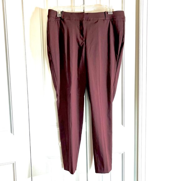 Lane Bryant Madison Slim Ankle Pants in Mulberry Wine (16) New With Tags - Picture 4 of 10